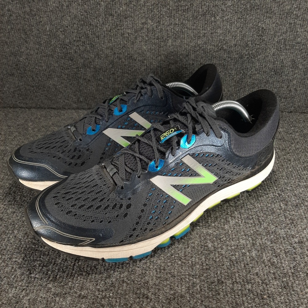 New Balance Running Shoes 1260v7 M1260BB7 Size 12 Black Blue Mens Athletic